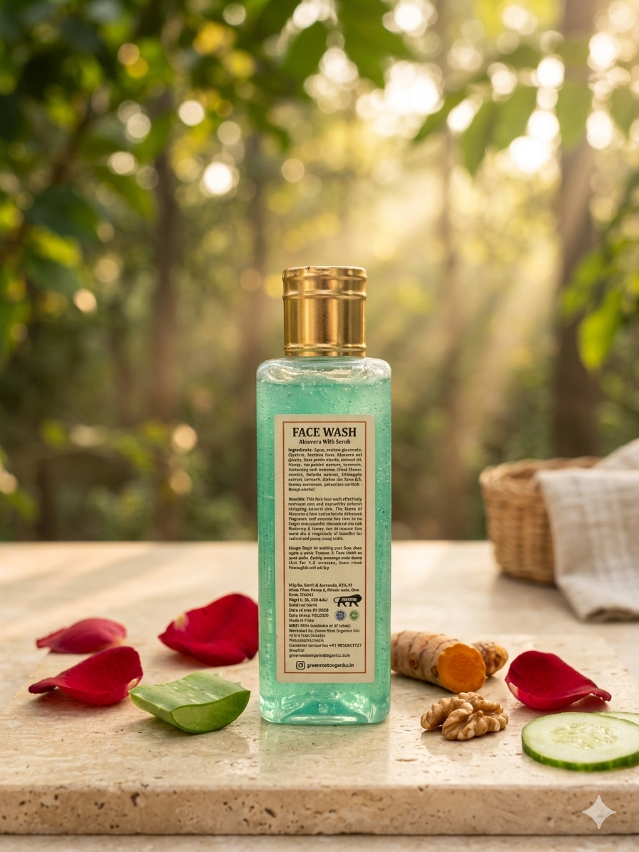 Organic Alovera Face wash with scrub 100ml