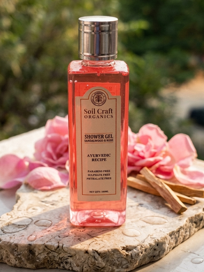 ORGANIC Sandalwood & Rose shower gel 100ml