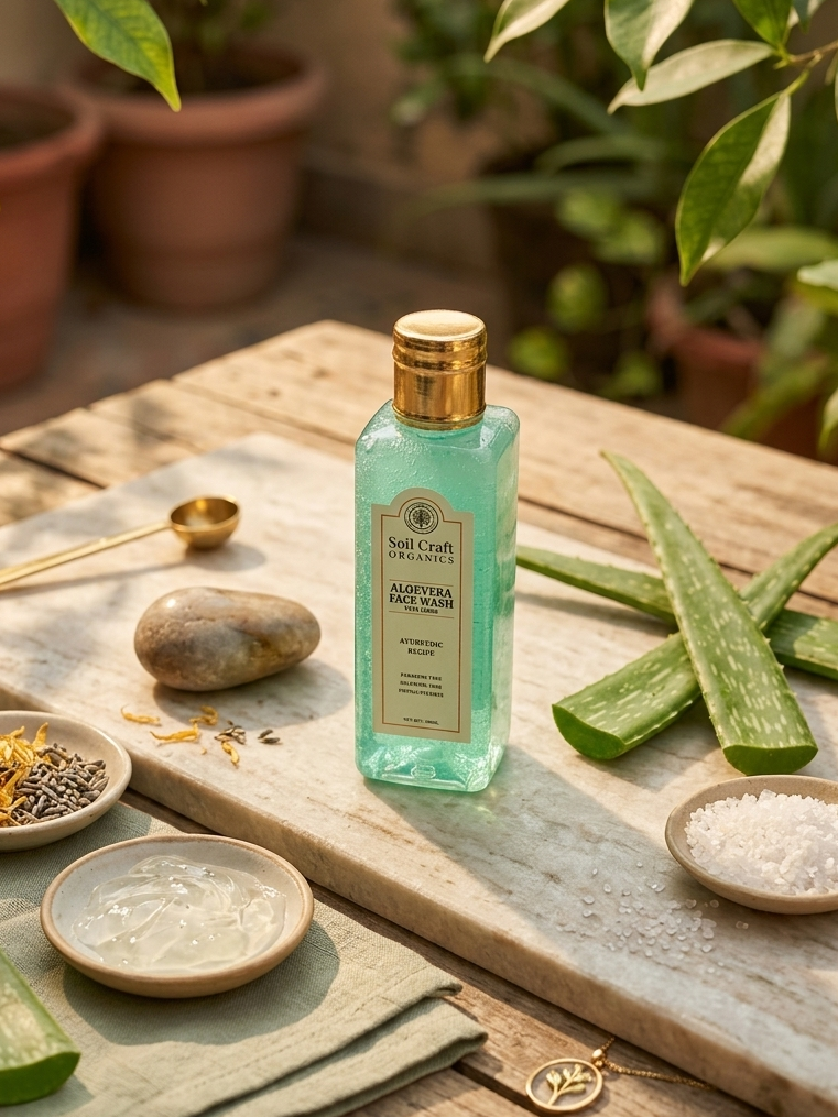 Organic Alovera Face wash with scrub 100ml